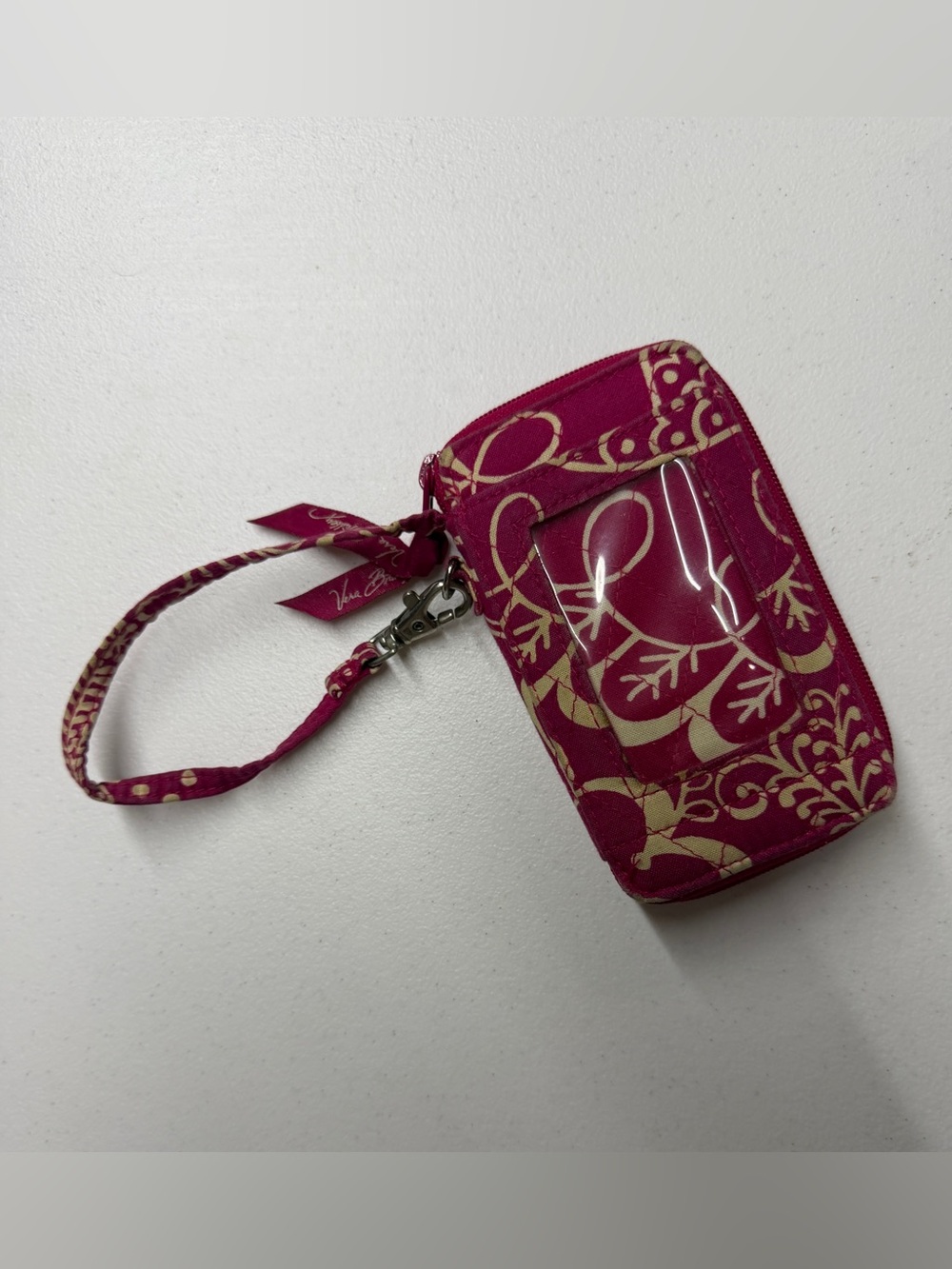 Vera Bradley Twirly Birds Pink Wristlet Wallet Retired 2010 Floral ID